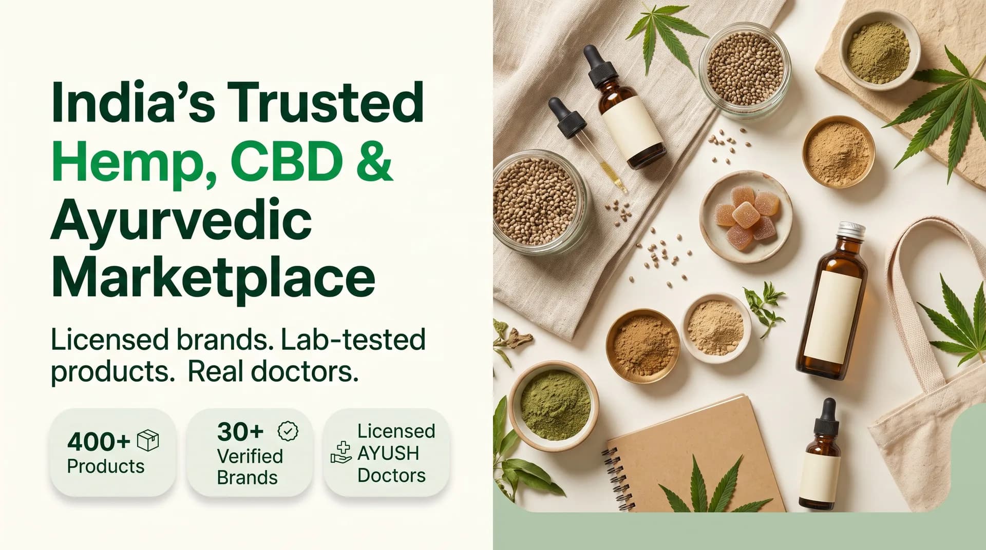 India's trusted hemp, CBD and Ayurvedic marketplace