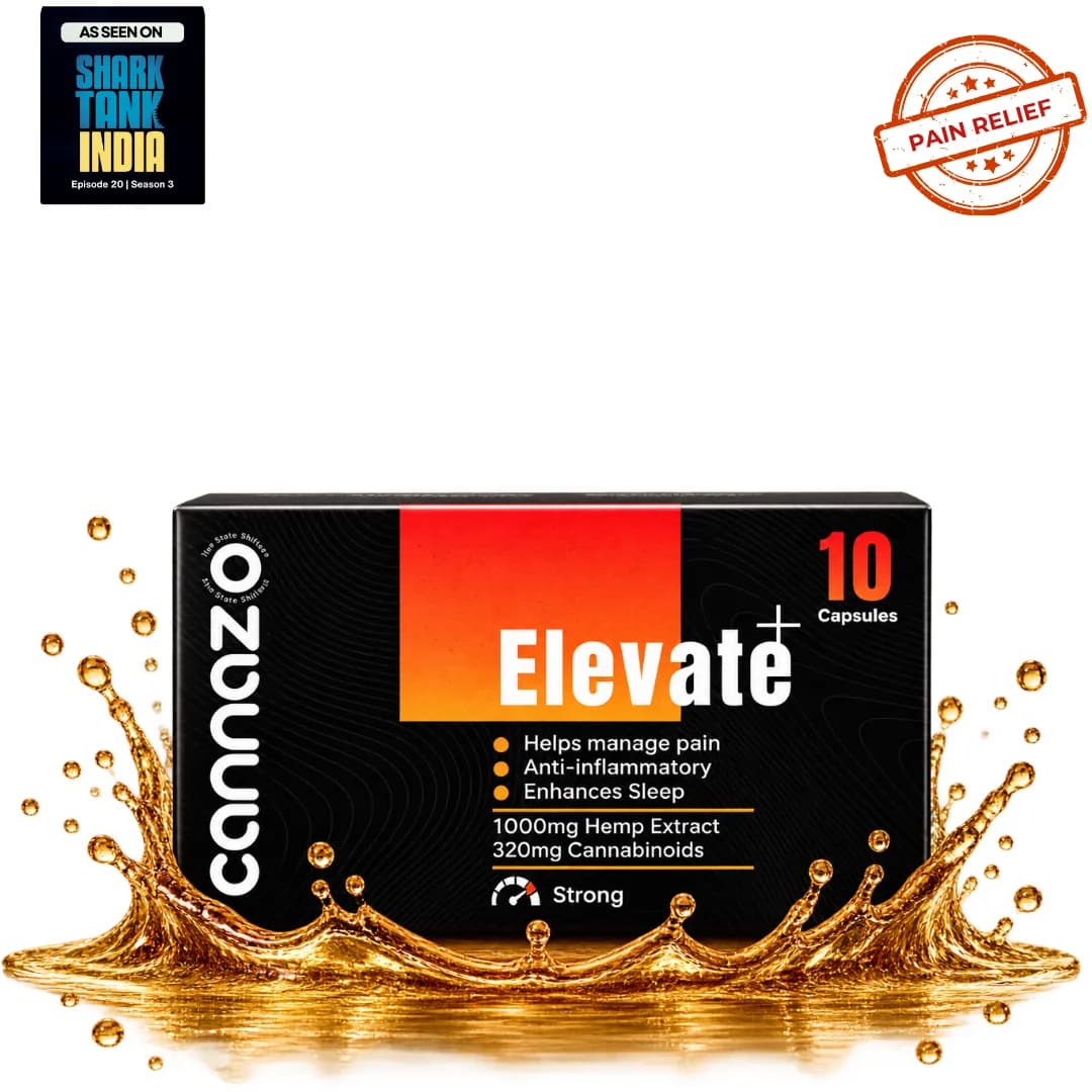 Elevate PLUS+ 100mg RSO extract Pain Capsules – CBD + THC for Chronic Pain & Inflammation Relief