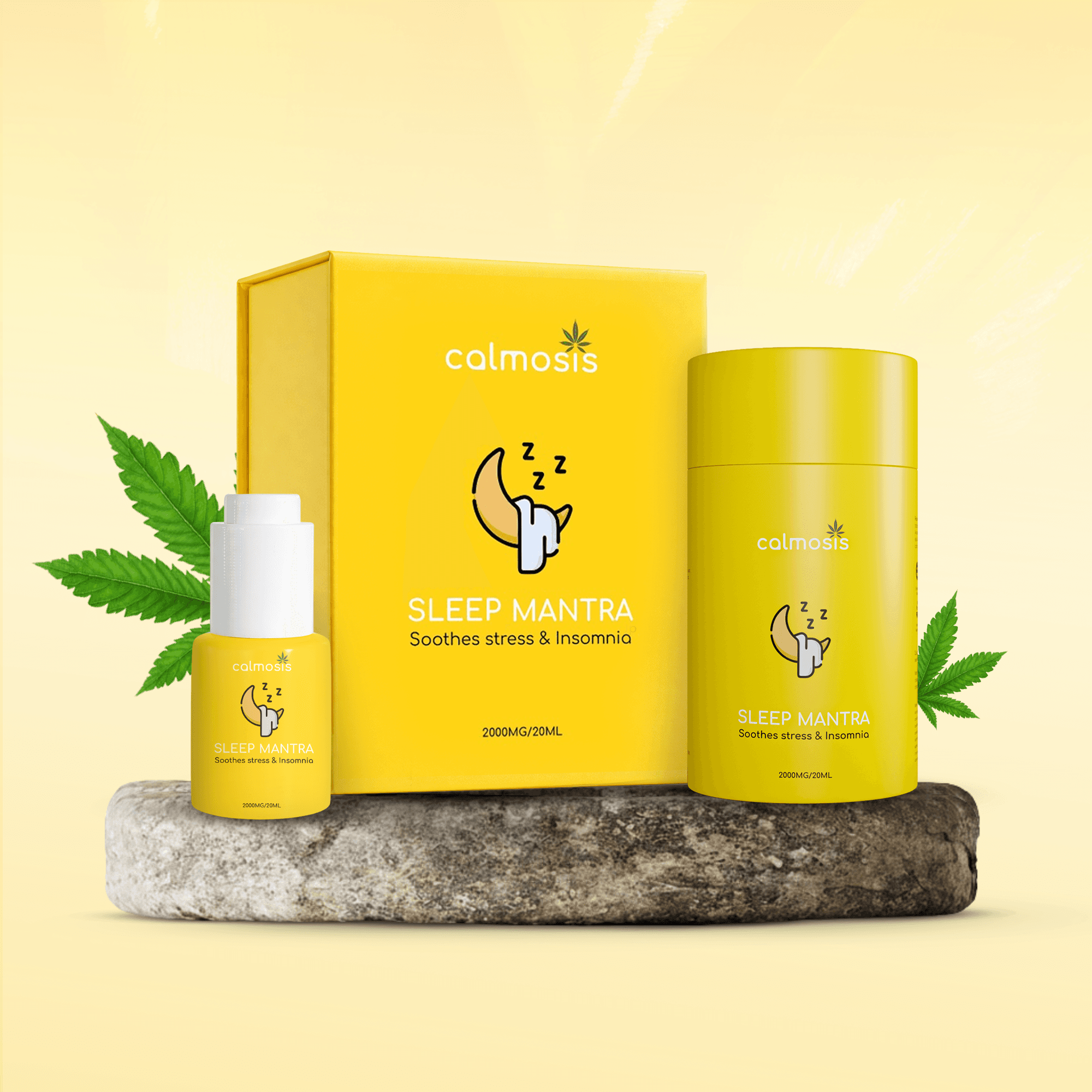 Calmosis Sleep Mantra — Natural Ayurvedic CBD Sleep Tincture | 2000MG / 20ML (THC-Free)